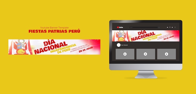 Banner youtube celebrazione Fiestas patrias perù