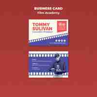 Free PSD film academy business card template