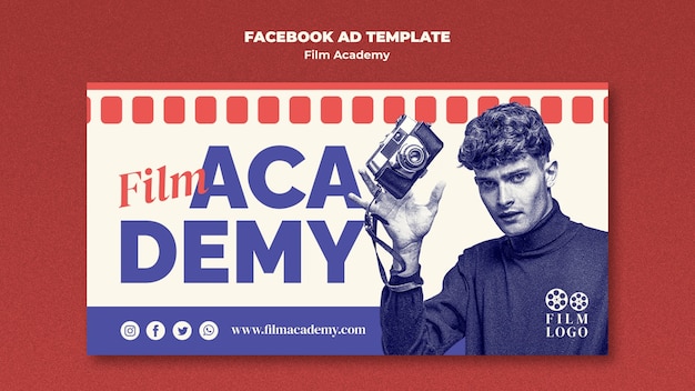 Modello facebook per la registrazione all'accademia cinematografica