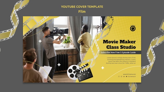 無料PSD 映画と映画のyoutubeカバーテンプレート