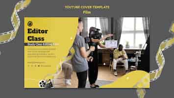 Free PSD film and cinema youtube cover template