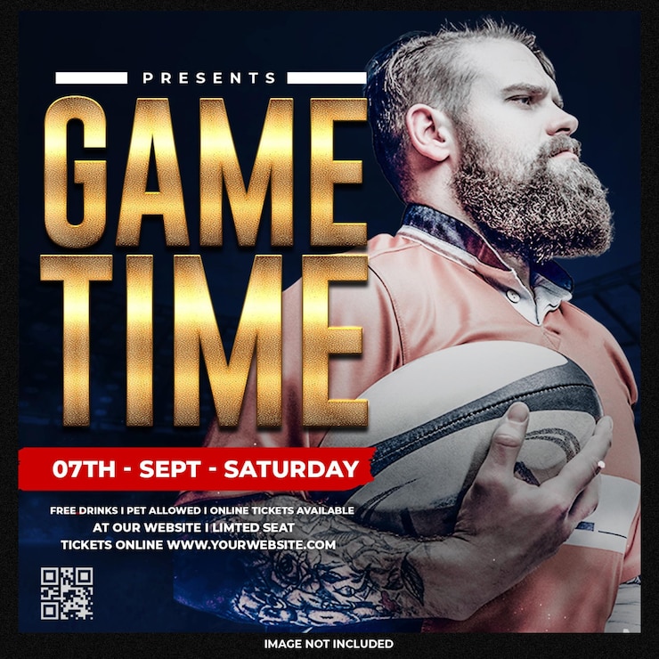 Free PSD final football match day social media template design