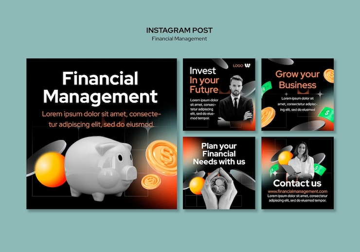 मुफ़्त PSD financial management template design
