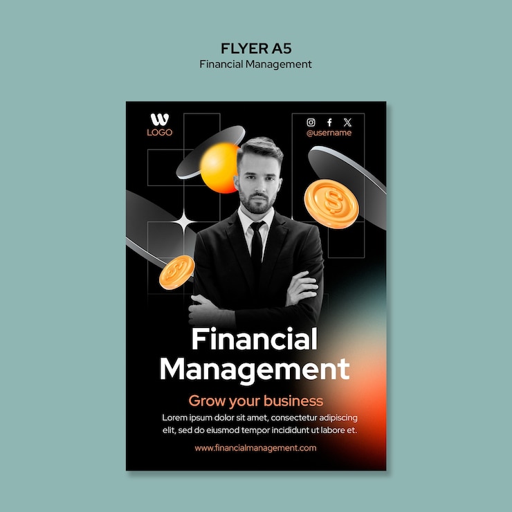 Free PSD financial management template design