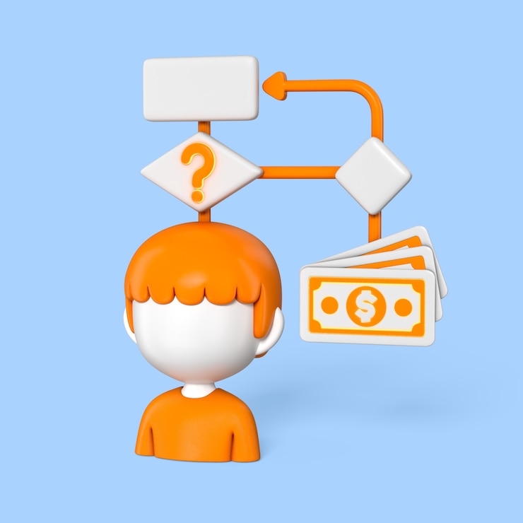 Free PSD financial process diagram