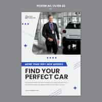 Free PSD find your perfect car poster template