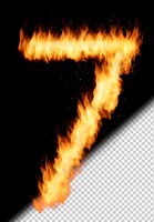 Free PSD fire burning number 7