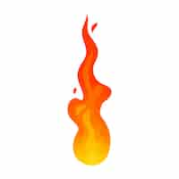 Free PSD fire  element illustration