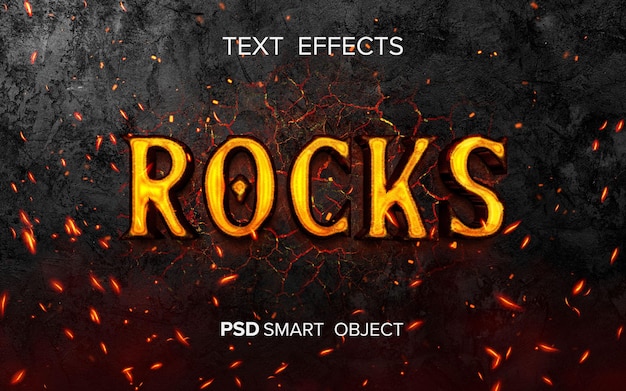 Fire inspired text effect