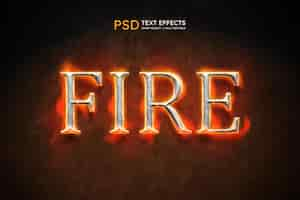 Free PSD fire text style effect