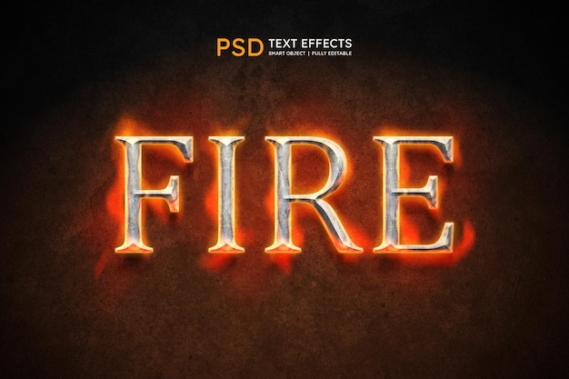 Эффект стиля огненного текста