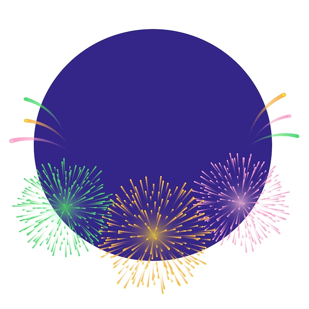 Fireworks element isolated