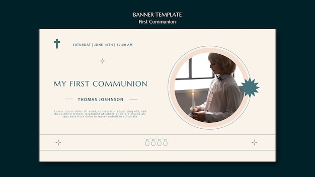 First communion banner template