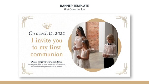 First communion banner template