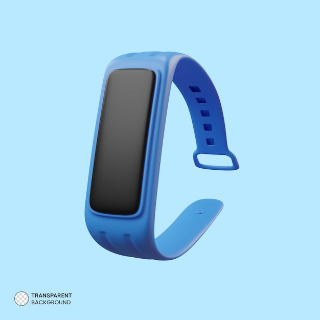 Free PSD fitness band smart device icon isolated 3d render illustration