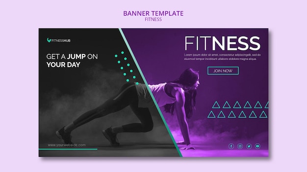 Modello di banner concetto fitness