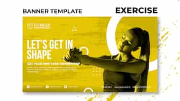 Free PSD fitness exercise banner template