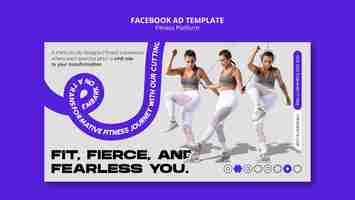 PSD gratuito modello di annuncio di fitness su facebook