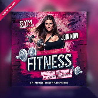 Fitness gym instagram post