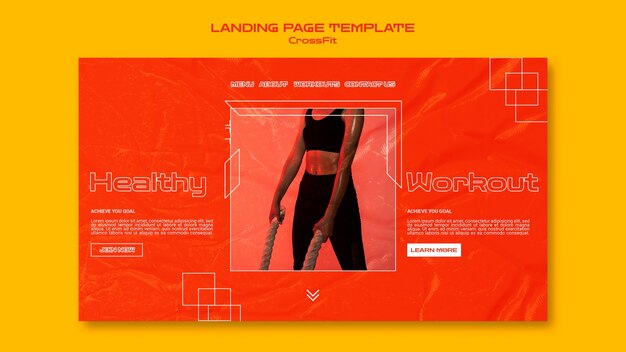 fitness and health landing page template