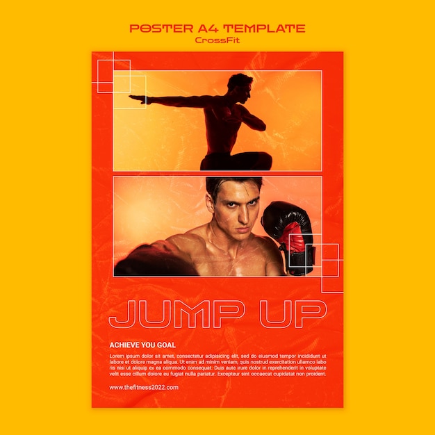 fitness and health vertical poster template