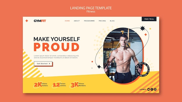 Fitness landing page template