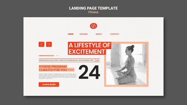 Fitness landing page