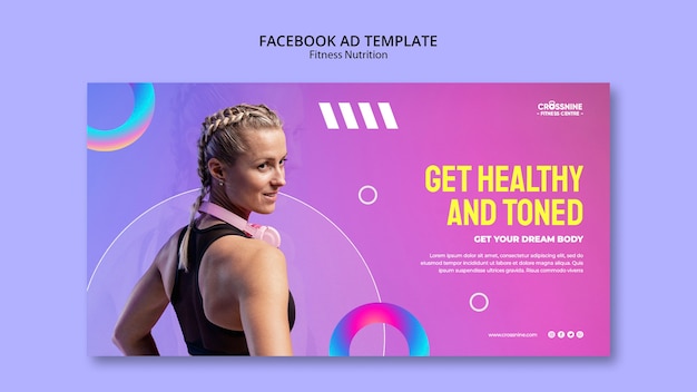 Free PSD fitness nutrition facebook template