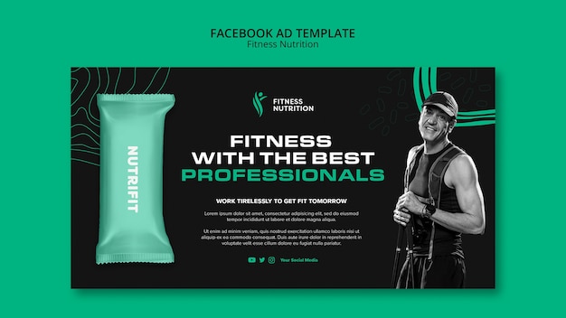 Free PSD fitness nutrition facebook template