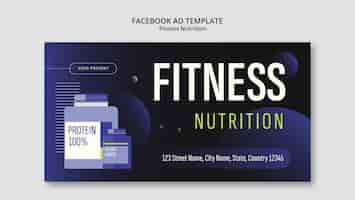 Бесплатный PSD Шаблон фейсбука для фитнес-питания