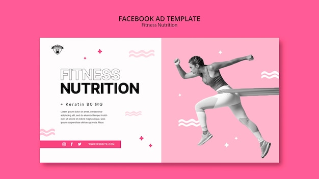 PSD gratuito modello facebook nutrizione fitness