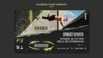 Free PSD fitness training facebook cover template