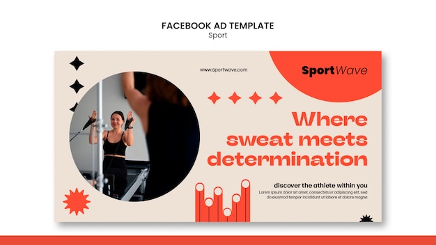 Free PSD fitness training facebook template