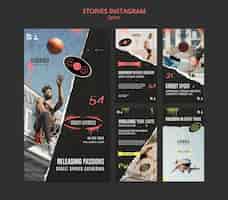 PSD gratuito storie di instagram sull'allenamento fitness