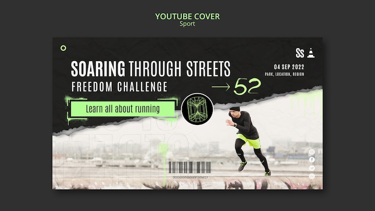 Free PSD fitness training youtube cover template