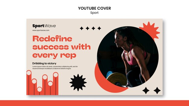 Fitness training youtube cover template