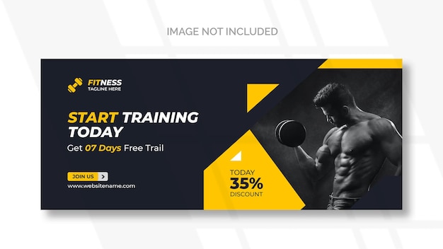 fitness web banner or social media template