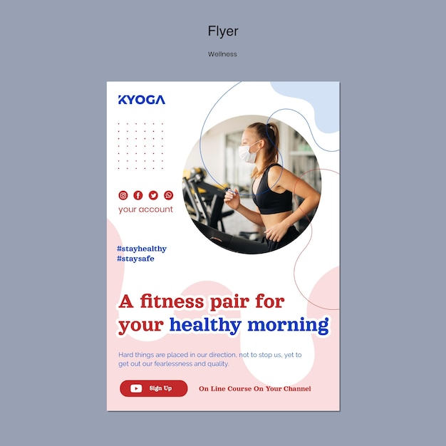 Free PSD fitness wellness flyer template