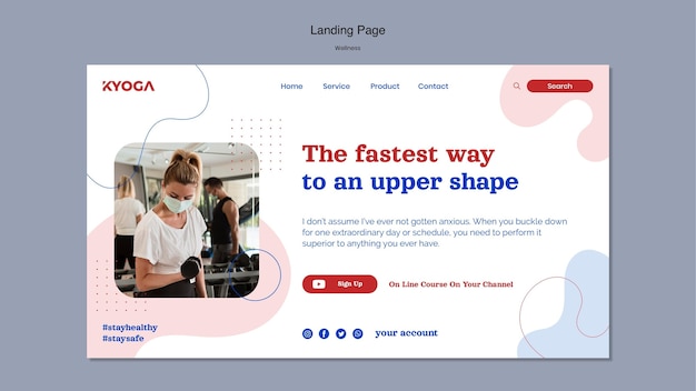 Fitness wellness web template