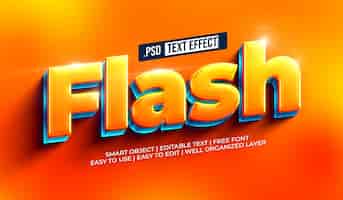 PSD gratuito effetto stile testo flash