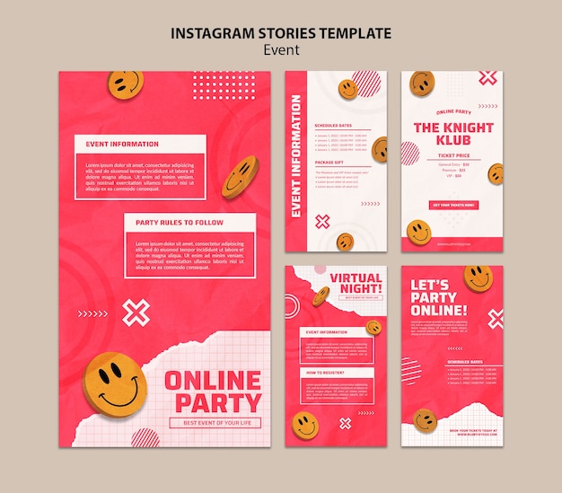 Free PSD flat design 2d and 3d mashup instagarm stories design