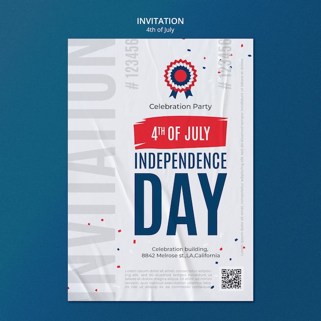 Flat design 4th of july template