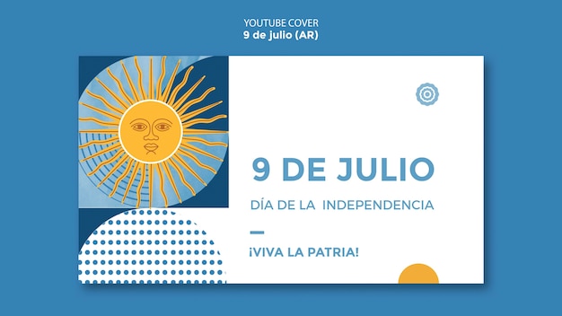 Design piatto copertina youtube del 9 luglio