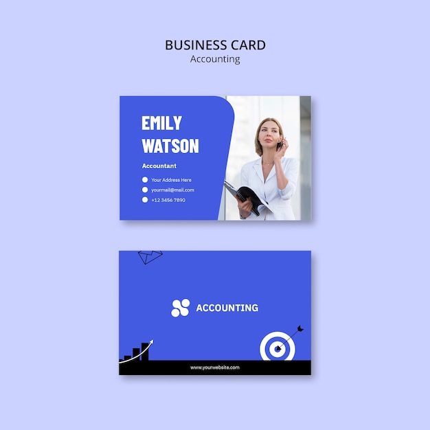 Flat design accounting business template