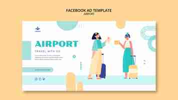 Free PSD flat design airdrop  template