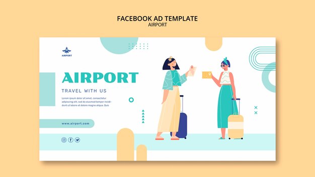 Flat design airdrop  template