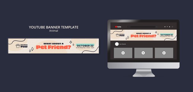 Flat design animal day template