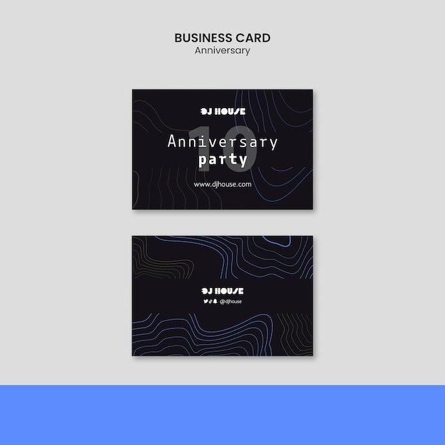 Free PSD flat design anniversary template