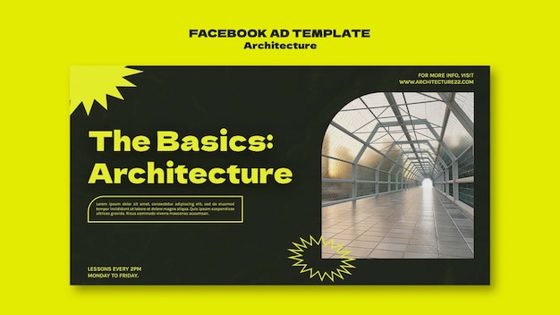 Free PSD flat design architect template