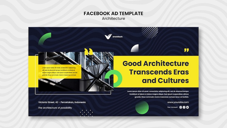 Free PSD flat design architecture template